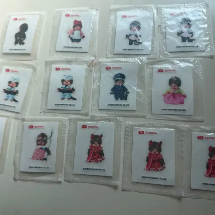 [BUNJANG] Monchhichi Fruit Jelly Wafer Stickers / 몬치치 과일젤리, 딸기웨하스 띠부씰