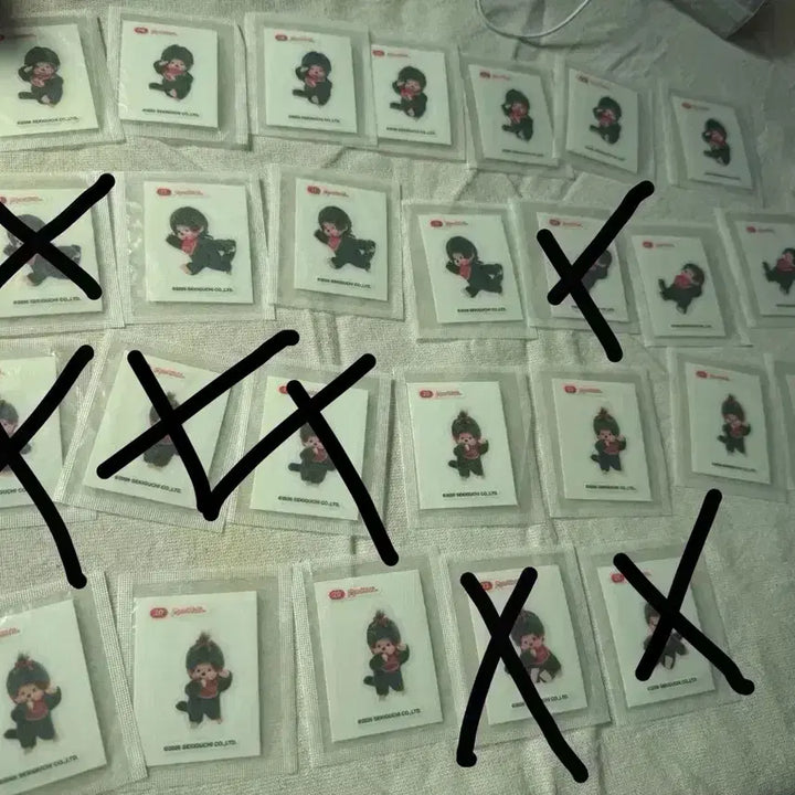[BUNJANG] Monchhichi Fruit Jelly Wafer Stickers / 몬치치 과일젤리, 딸기웨하스 띠부씰