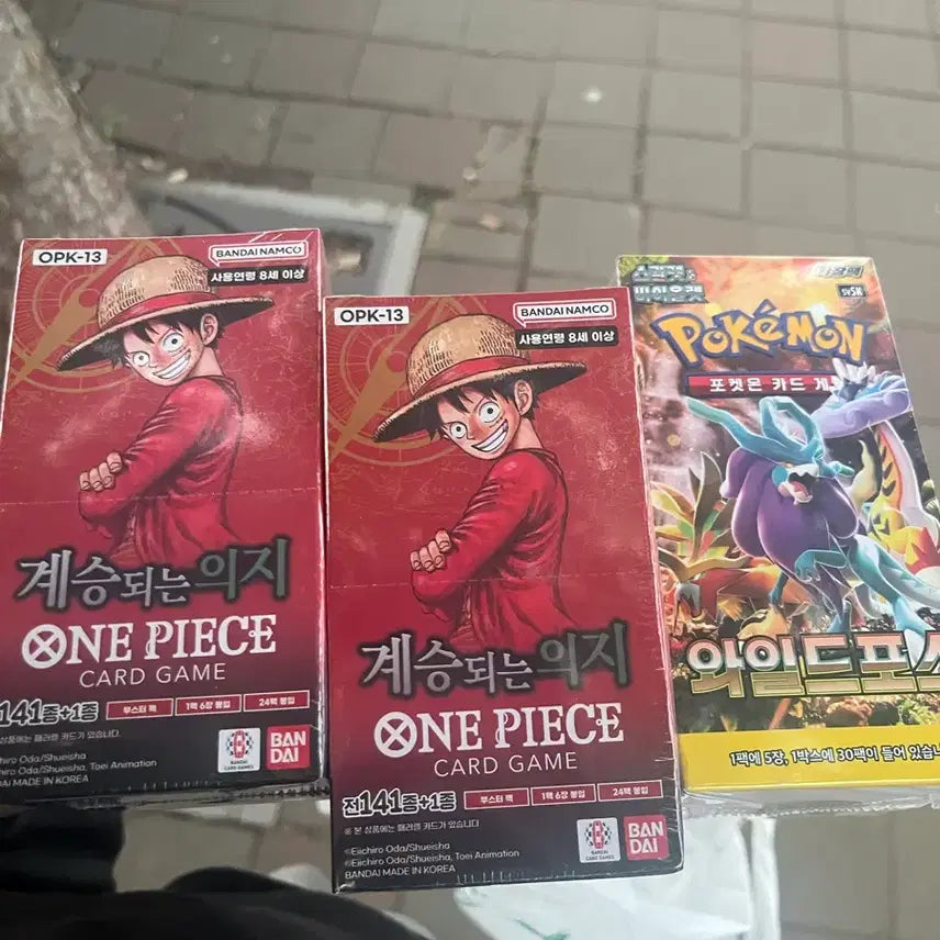 [BUNJANG] One Piece Legacy of the Will 2 Boxes &amp; Wild Force 1 Box Bundle Set / 원피스 계승되는의지 2박스 판매(슈링크o)