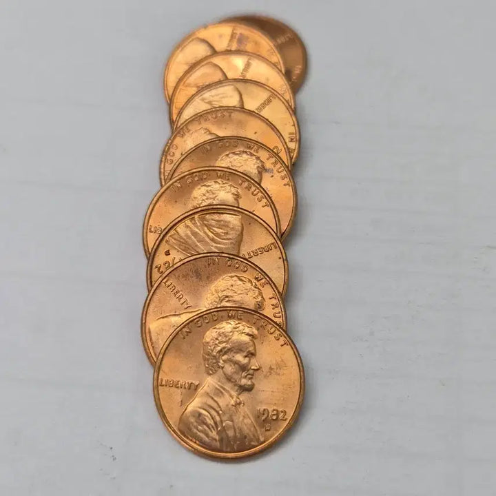 [BUNJANG] 1982 Lincoln Cent Bronze Large Date Pennies (10 Coins) / 1982-D Lincoin Cent Broze Large Date 10개