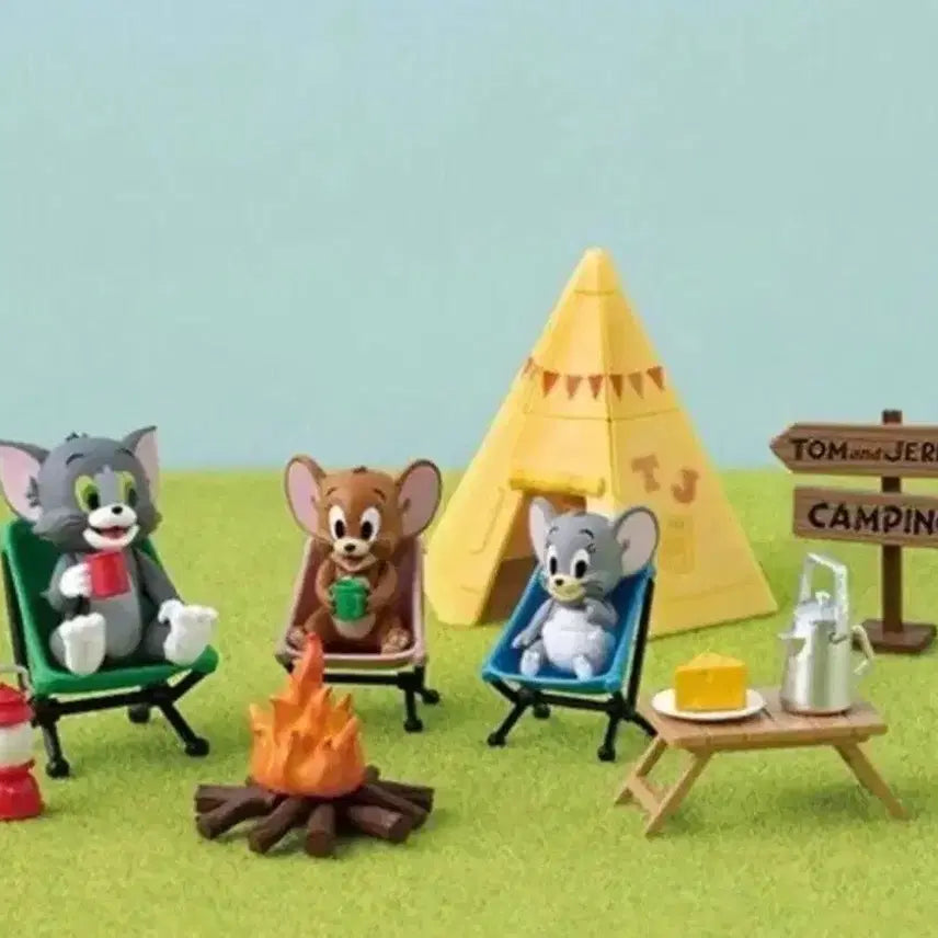 [BUNJANG] Tom and Jerry Camping Concept Figure Full Set / 톰과제리 피규어 풀 세트