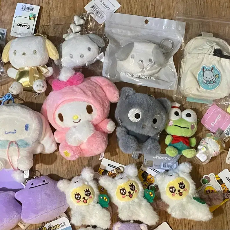 [BUNJANG] Genuine Pokemon Ditto Plush Keychain 8cm / 정품 포켓몬 메타몽 인형 키링 8cm