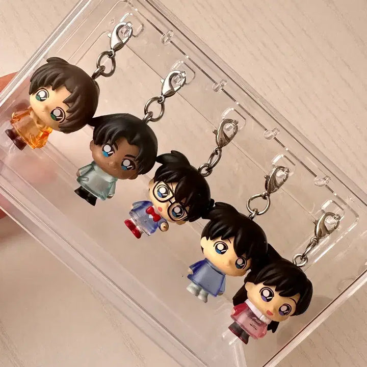 [BUNJANG] Detective Conan Kudo Shinichi &amp; Heiji Hattori Keychain Set / 코난 메지루시 남도일 하인성 신이치 헤이지 키링 가챠 명탐정 코난
