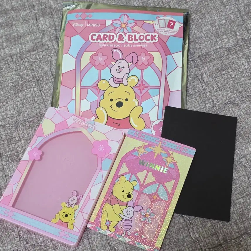 [BUNJANG] Disney Sakura Season Collection Card &amp; Block Surprise Pack - Winnie the Pooh / 디즈니 사쿠라 시즌 컬렉션 카드 &amp; 블록 서프라이즈 팩 미니소(푸)