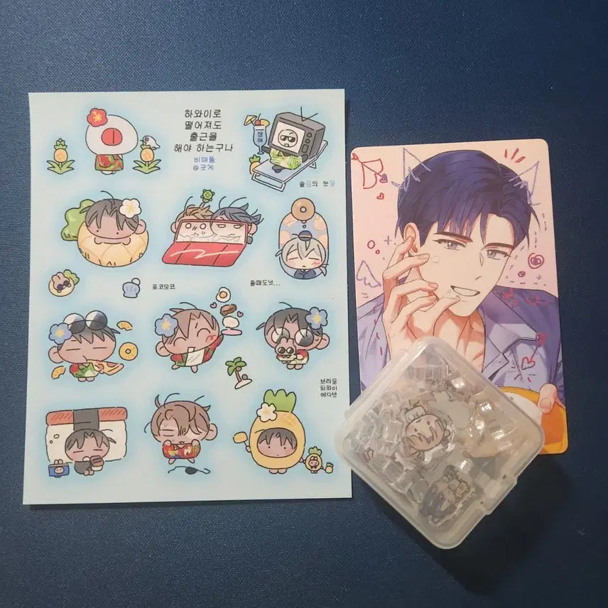 [BUNJANG] Debut or Die Testar Mini Acrylic Stand &amp; Ediya Photocard Bundle / 데못죽 굿게님 테스타 미니 아크릴 스탠드 이디야 포카 일괄
