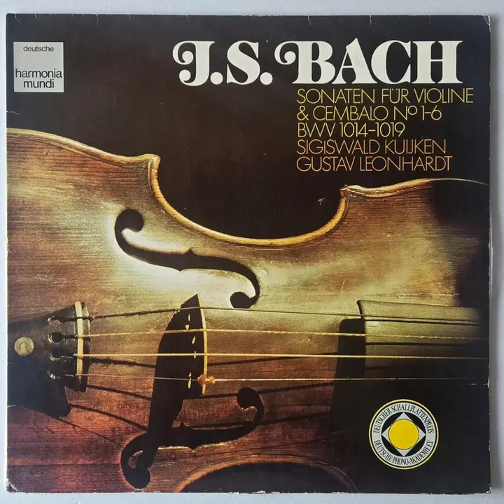 [BUNJANG] Bach Violin Sonatas Complete 2LP - Sigiswald Kuijken, Gustav Leonhardt (Deutsche Harmonia Mundi) / 쿠이켄&amp;레온하르트- 바흐 바이올린소나타 전곡2LP (독일HM)
