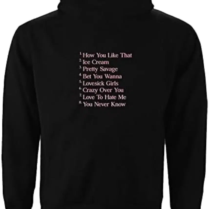 [BUNJANG] Blackpink Official Goods Tracklist Hoodie XL / 블랙핑크 공굿 트랙리스트 후드 XL