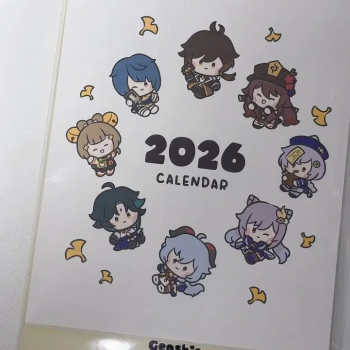 [BUNJANG] Genshin Impact Miniini Calendar 2026 Hoyoland / 원신 미니니 달력 2026 호요랜드