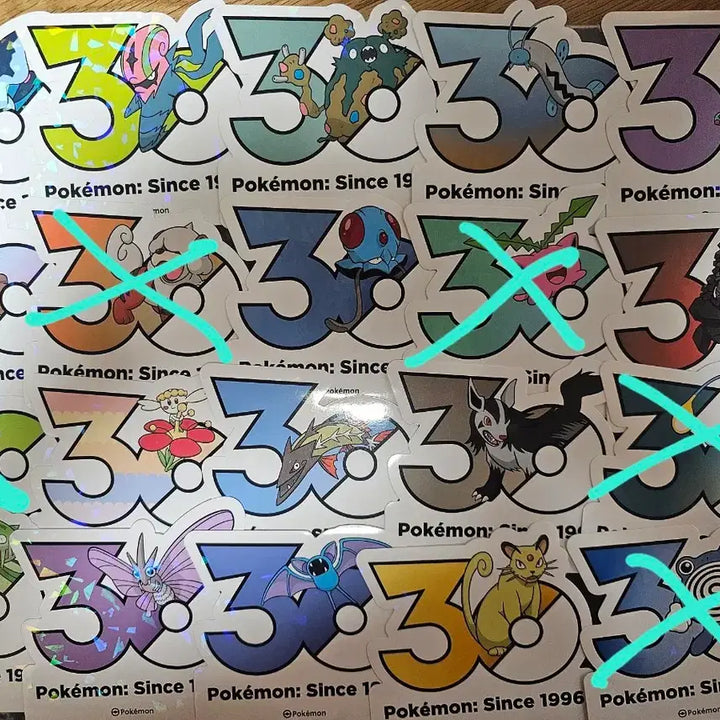 [BUNJANG] Pokemon 30th Anniversary Stickers / 포켓몬 30주년 스티커