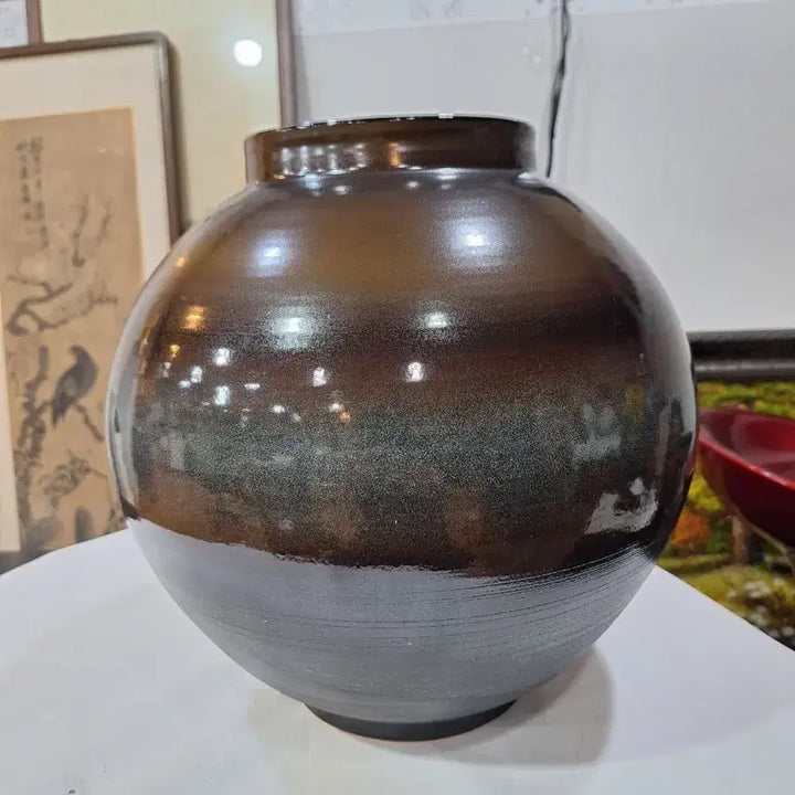 [BUNJANG] Black Glaze Moon Jar / 흑유 달항아리