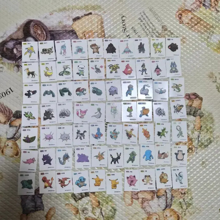 [BUNJANG] Pokemon Stickers (Bandal) - 220 pcs Bundle Set / 포켓몬 띠부씰 1,2세대,4,9세대,시즌1 중복없이220장 일괄판매합니다
