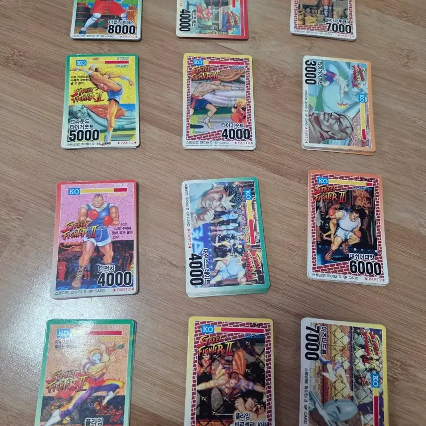 [BUNJANG] 1992 Street Fighter II Classic Cards (A-Grade+) / 92년 스트리트파이터2 고전카드 a급이상