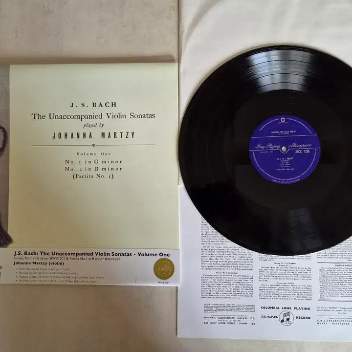 [BUNJANG] Johanna Martzy Bach: Sonatas &amp; Partitas for Solo Violin, Vol. 1, 2, 3 LP / 요한나 마르치 - 바흐 : 무반주 소나타와 파르티타 1, 2, 3집