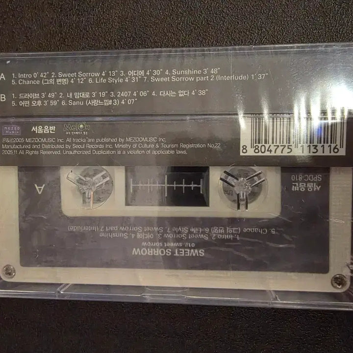 [BUNJANG] Sweet Sorrow 1st Album "01" Unsealed Cassette Tape / [희귀반] 스윗소로우 1집 " 01 " 미개봉 카세트테이프