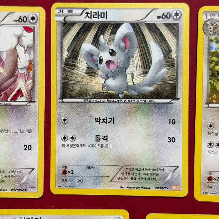 [BUNJANG] Pokemon Classic Rare Cards Chirami Chirino 5 Types Bundle Set BW Series / 귀여운 포켓몬 고전 희귀 카드 치라미 치라치노 5종 일괄 bw 등