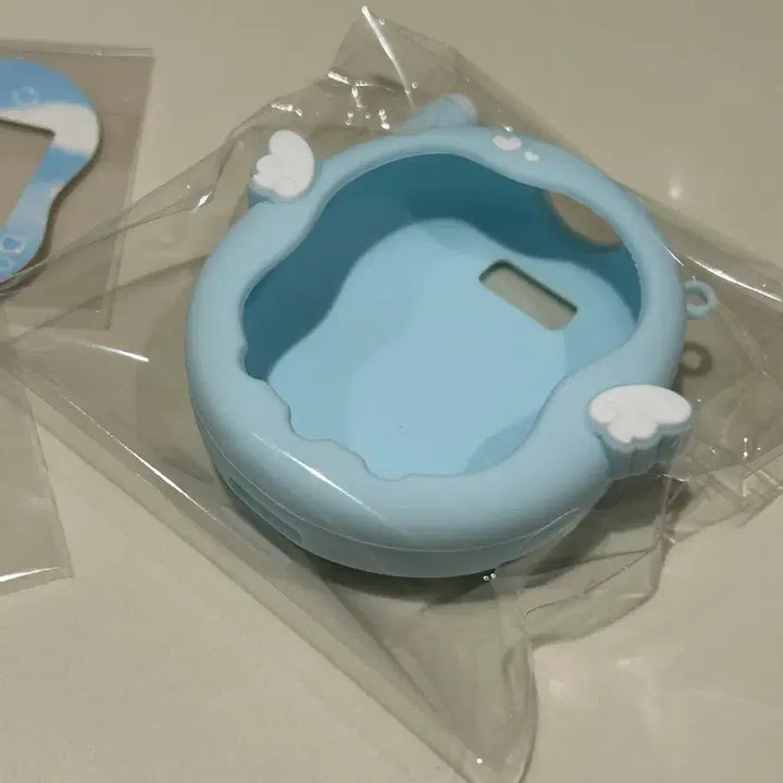 [BUNJANG] Tamagotchi Uni Angel Wing Case Set Blue with Strap / [새상품 일괄] 다마고치 유니 케이스 엔젤윙 세트 블루 속지 군번줄 포함