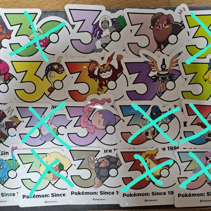 [BUNJANG] Pokemon 30th Anniversary Stickers / 포켓몬 30주년 스티커