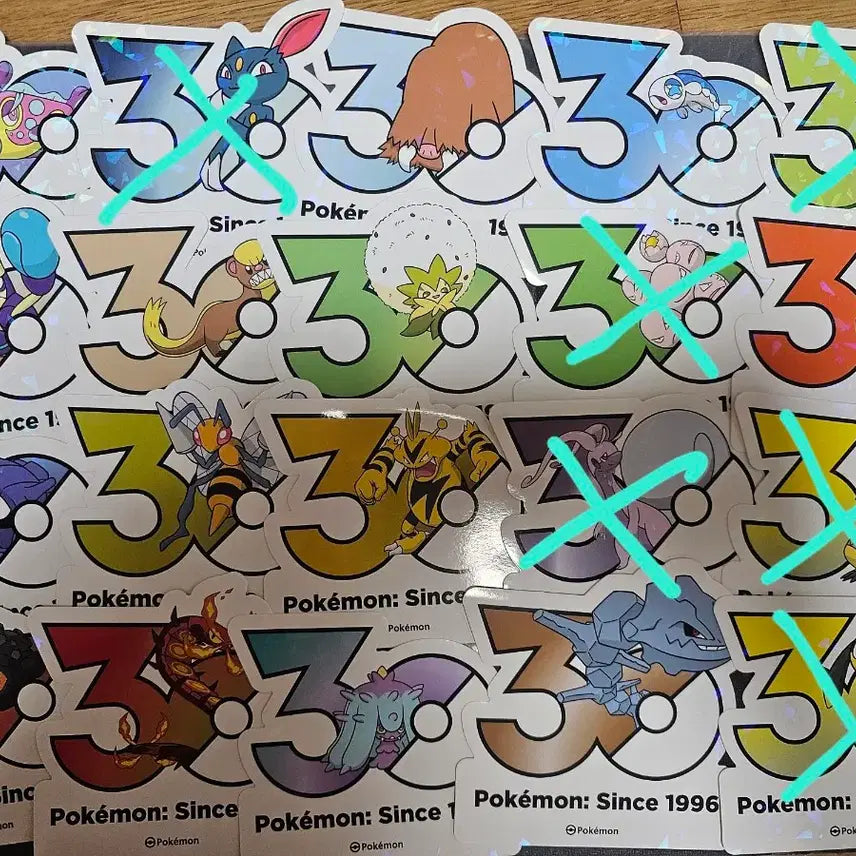 [BUNJANG] Pokemon 30th Anniversary Stickers / 포켓몬 30주년 스티커