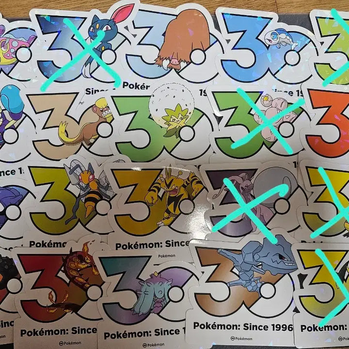 [BUNJANG] Pokemon 30th Anniversary Stickers / 포켓몬 30주년 스티커