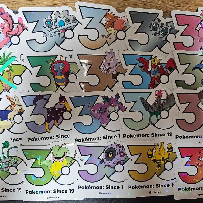 [BUNJANG] Pokemon 30th Anniversary Sticker Set / 포켓몬 30주년 스티커