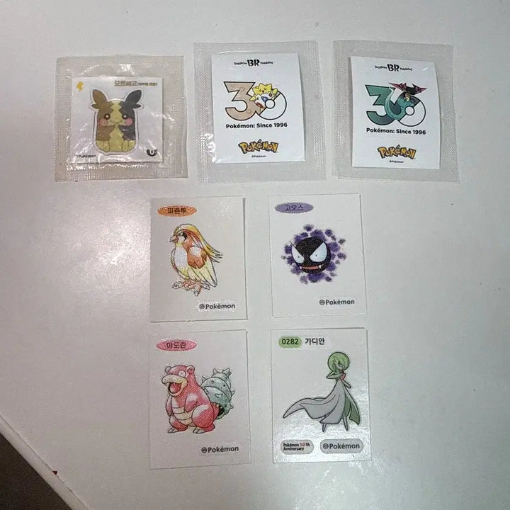 [BUNJANG] Pokemon Stickers Bundle Set / 포켓몬 띠부씰 7종 일괄