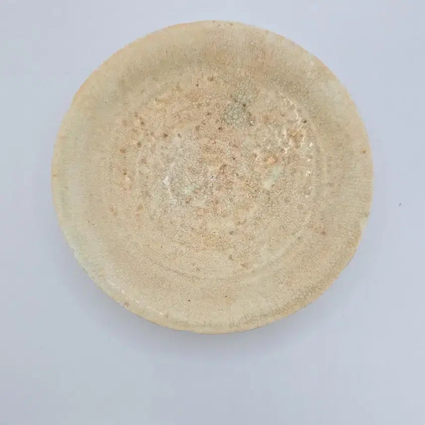 [BUNJANG] Authentic Early Joseon Dynasty White Porcelain Plate / 진품 조선초기 백자 접시 골동품