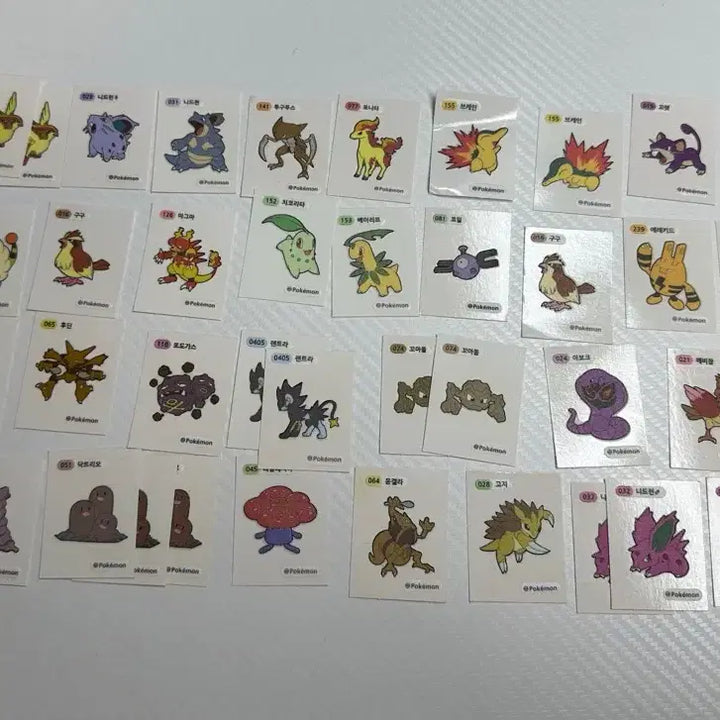 [BUNJANG] Pokemon, MapleStory, Cookie Run POG Set (141 pcs) / 포켓몬, 메이플, 쿠키런 띠부실 일괄 141개
