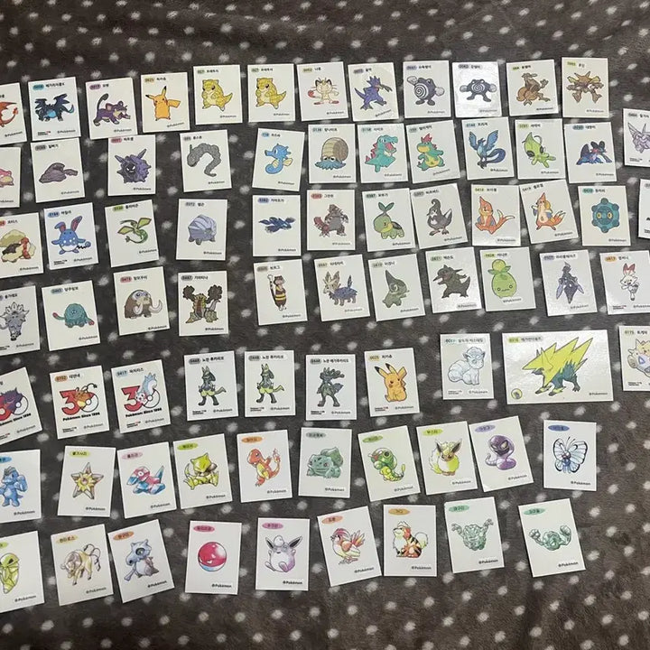 [BUNJANG] Pokemon Sticker Bundle - 80 Assorted Pieces / 포켓몬 띠부실 일괄 판매 80장 종류 다양함