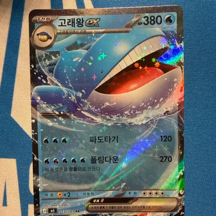 [BUNJANG] Pokemon Card Whale King EX RR / 포켓몬카드 고래왕 EX RR