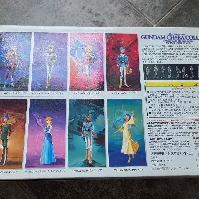 [BUNJANG] Bandai 1/20 Gundam 20th Anniversary Chara Collection Box / 고전프라 반다이 1/20 건담 20주년 CHARA  COLLE  BOX