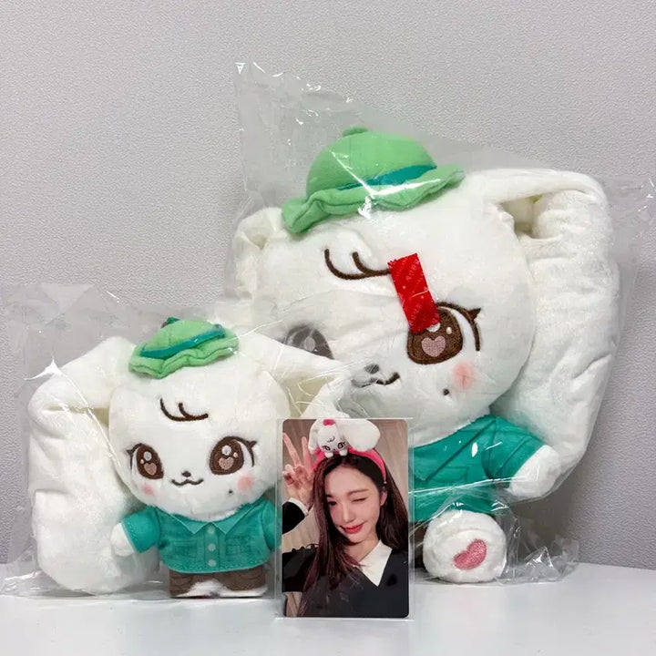 [BUNJANG] IVE Wonyoung Everland Minib Cruel Plush Doll &amp; Keychain Set with POB Photocard (Sealed) / 아이브 장원영 에버랜드 미니브 체리 플러시 인형 키링 특전 포카 미개봉