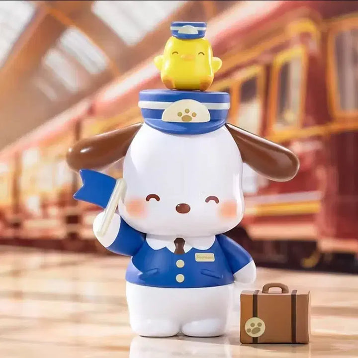 [BUNJANG] Top Toy Sanrio Pochacco Retro Time Train Figure / 탑토이 산리오 포차코 레트로 타임 트레인 피규어