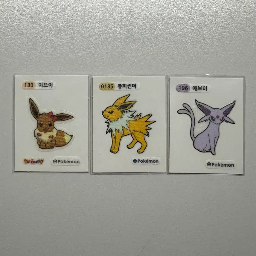 [BUNJANG] Pokemon Eevee Evolution Set Stickers / 포켓몬 띠부씰 이브이 쥬피썬더 에브이