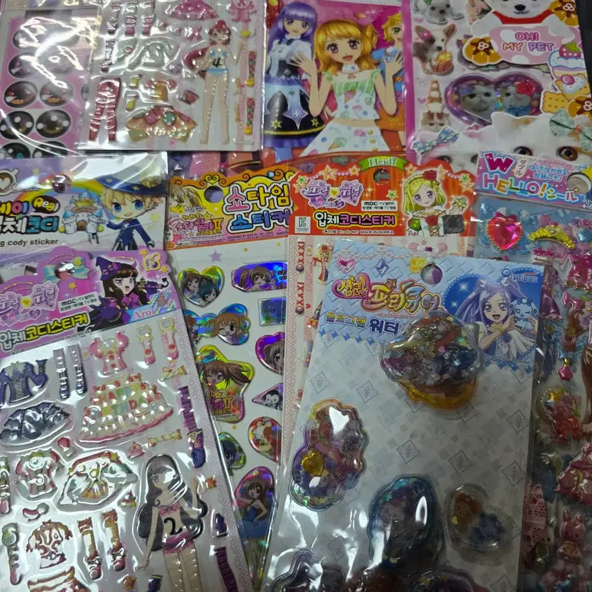 [BUNJANG] Vintage Sticker Album Collection: Aikatsu!, Precure, Pripara / 고전 스티커앨범 아이엠스타 프리큐어 프리파라  스티커 모음 일괄 문구