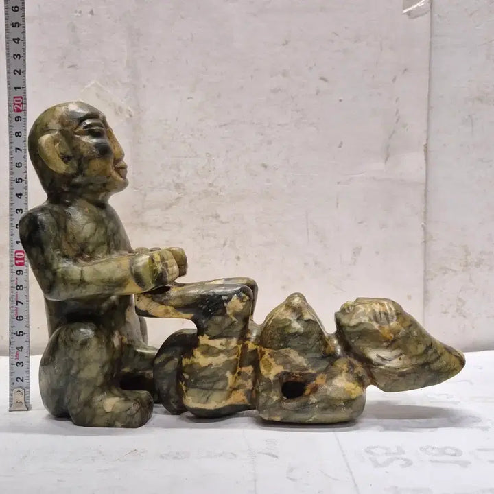 [BUNJANG] Hongshan Culture Hongshan Jade (Hongshan Gangok) Ancient Totem/Ritual Culture Male and Female Figure AG-035 / 홍산문화 홍산옥(홍산 강옥) (토템/제사문화)(고대인 남녀) AG-035