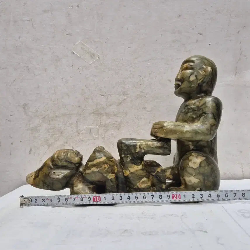 [BUNJANG] Hongshan Culture Hongshan Jade (Hongshan Gangok) Ancient Totem/Ritual Culture Male and Female Figure AG-035 / 홍산문화 홍산옥(홍산 강옥) (토템/제사문화)(고대인 남녀) AG-035