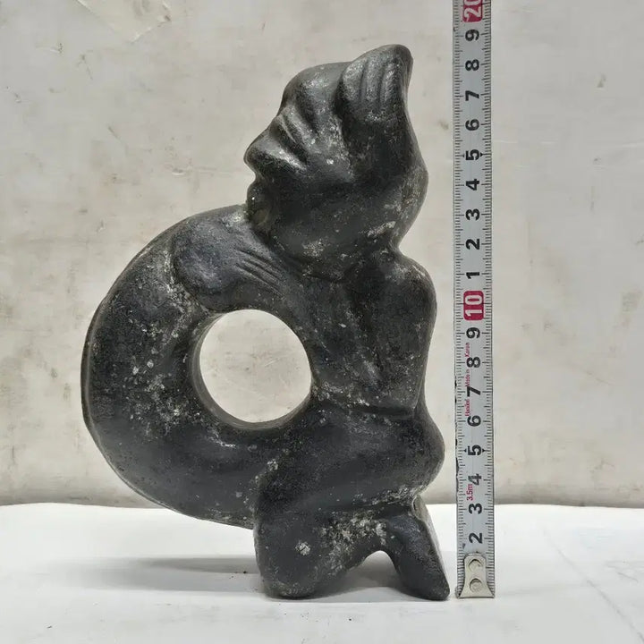 [BUNJANG] Hongsahng Culture Black Jade with Magnetic Properties (Totem/Ritual Culture)(Ancient/Writing) bu-112 / 자석이 붙는 홍산문화 흑피옥 (토템/제사문화)(고대인/문자) bu-112
