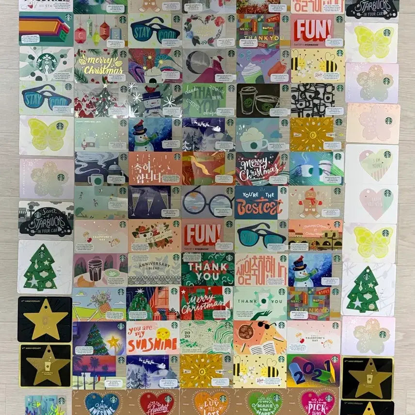 [BUNJANG] Starbucks Card Set (100 Cards) / 스타벅스 카드 세트 판매(총 100장)