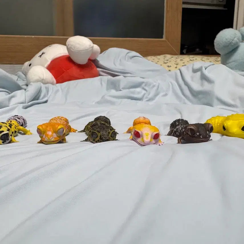 [BUNJANG] Leopard Gecko Gacha Figure Set - 6 Types / 레오파드 게코 가챠 피규어 6종 일괄 판매