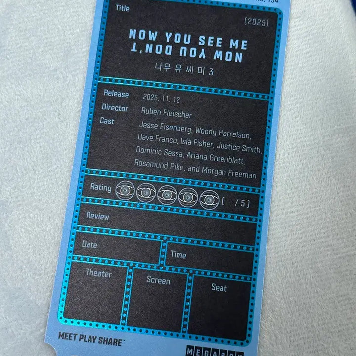 [BUNJANG] Now You See Me 3 Megabox Original Ticket / 나우유씨미3 메가박스 오리지널티켓 오티