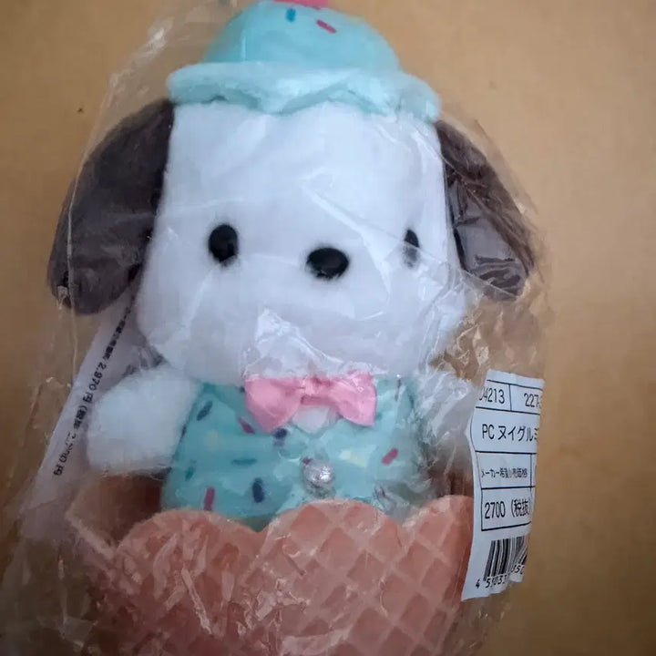 [BUNJANG] Sanrio Pochacco Classic Soda Ice Cream Mascot Plush Doll (Sealed) / 산리오 포차코 고전 소다 아이스크림 마스코트 인형 (미개봉)