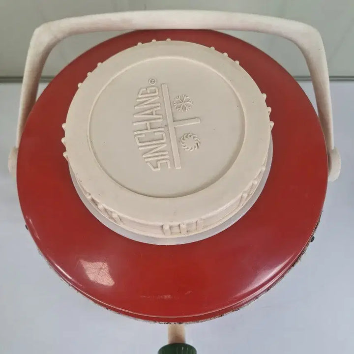 [BUNJANG] Vintage Sun Flower Design Outdoor Picnic Water Container / 근대사 수집 자료 옛날 야외 소풍 물통 신장 태양