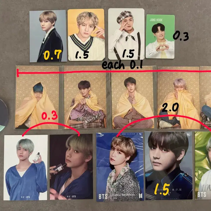 [BUNJANG] BTS Photocard &amp; Postcard Bundle Set / 방탄 포카 엽서 양도