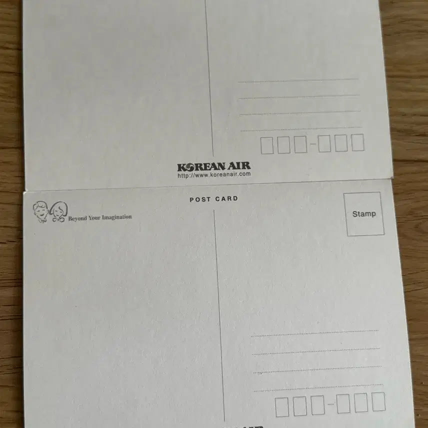 [BUNJANG] Korean Air Postcard Set (2 pcs) / 대한항공 엽서 2매