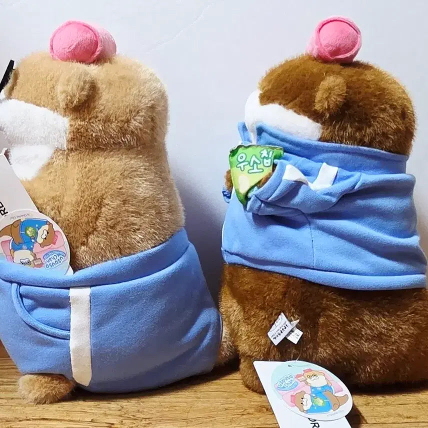 [BUNJANG] Home Protector Usosochang Brown, Dark Brown 27cm Doll Set / (세트)홈프로텍터 우소우소짱 브라운, 다크브라운 27cm 인형 세트
