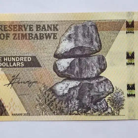 [BUNJANG] Zimbabwe 100 Dollar Banknote (3 Bills, Unused) / 짐바브웨 100달러 지폐