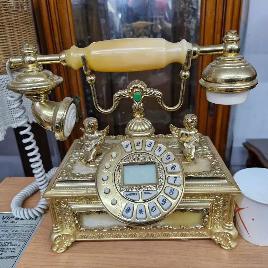 [BUNJANG] Luxury Gold Marble Rotary Phone / 최고급 금장 대리석 전화기 입니다