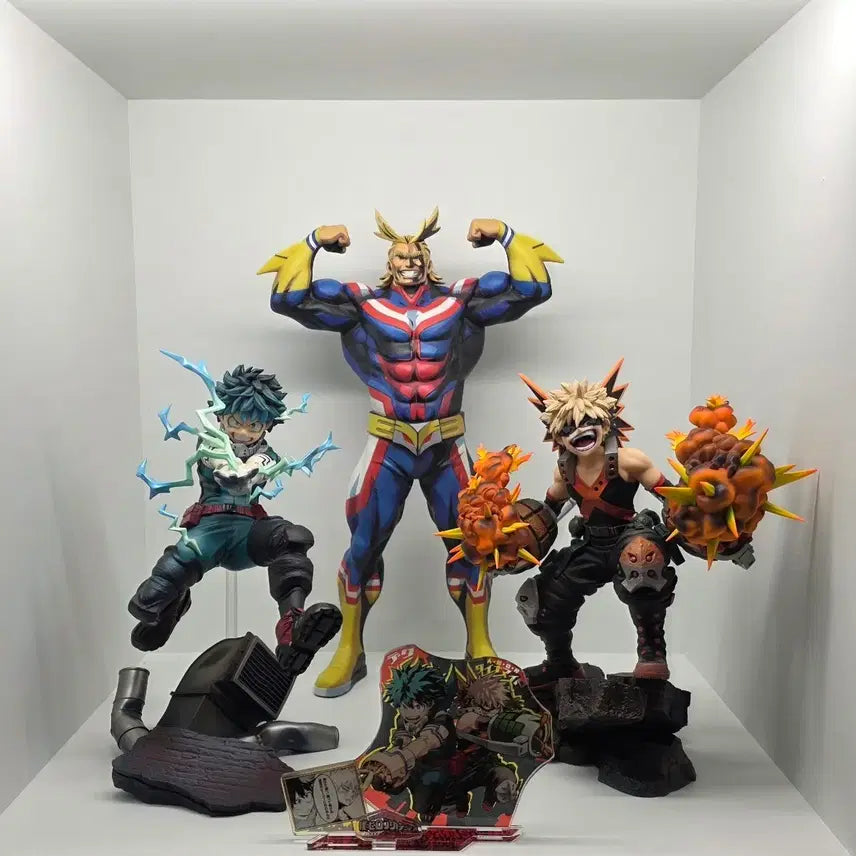 [BUNJANG] S-fire My Hero Academia Izuku Midoriya, Katsuki Bakugo, All Might Manga Dimensions Figure Bundle Set / S-fire 나히아 미도리야 바쿠고 올마이트 망가디멘션 피규어 일괄