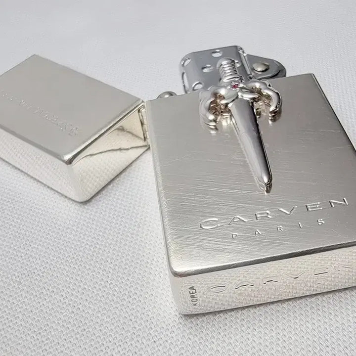 [BUNJANG] Korean Made Oil Lighter Slim Size Silver Plated Unused / 국산 오일라이터 미사용 새제품 슬림사이즈