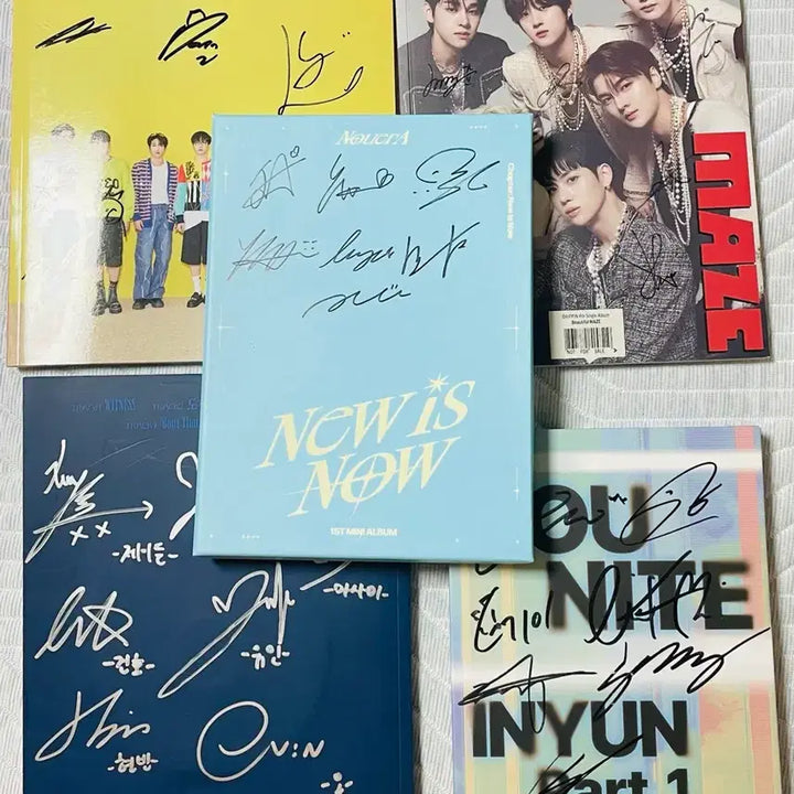 [BUNJANG] UNITE, ORCHID, KINGDOM, NUENO, DRIPPIN Signed Album Bundle Set (5 Types) / 유나이트+올아워즈+킹덤+누에라+드리핀 친필싸인 앨범 5종 비매